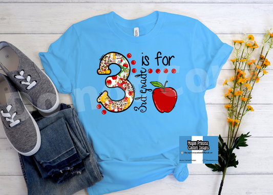 3 is for 3rd grade | T shirt Youth