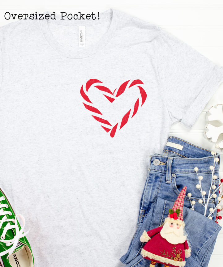Candy Cane Heart | T shirt