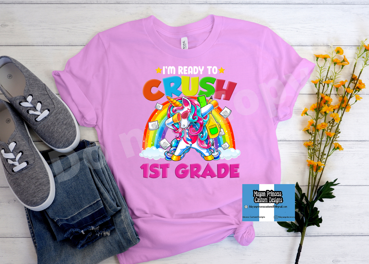 I'm ready to crush 1st Grade unicorn rainbow | Youth T shirt