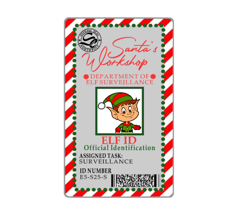 Elf ID card, Elf Lost Driver's License, Elf License