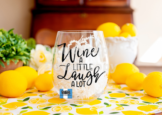 Wine a little laugh a lot | 20 oz Wine Glass
