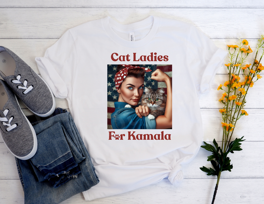 Cat Ladies for Kamala strong arm | T shirt