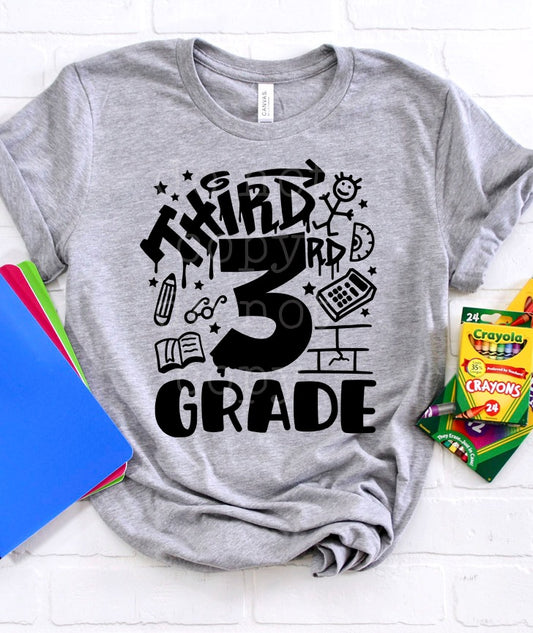 Youth 3rd grade graffiti | T shirt