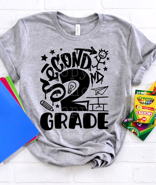 Youth 2nd grade graffiti | T shirt