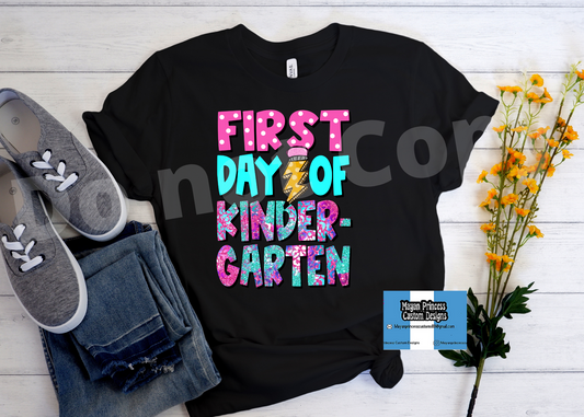 First Day of kindergarten pink and purple | Youth T shirt