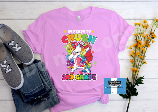 I'm ready to crush 3rd Grade unicorn | Youth T shirt