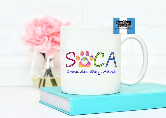 Come. Sit. Stay. Adopt | Coffee Mugs