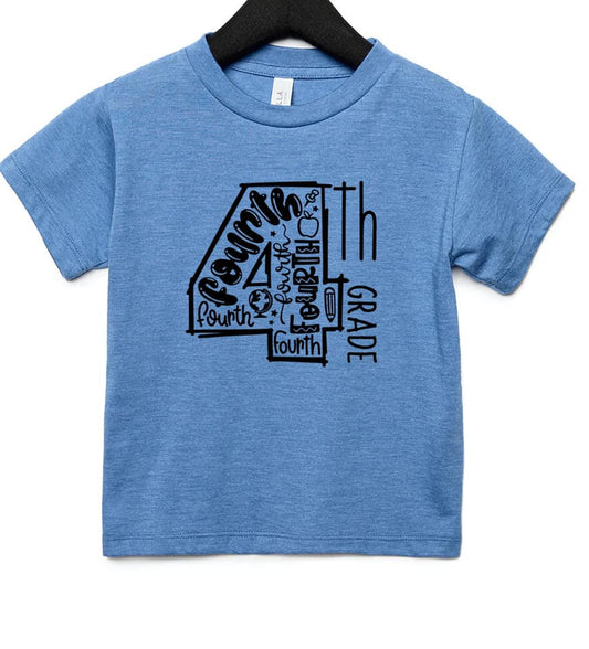 Youth 4th grade words | T shirt