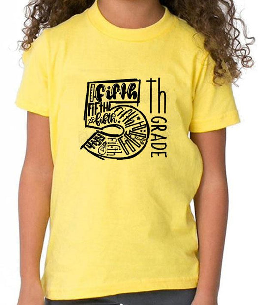 Youth 5th grade words | T shirt