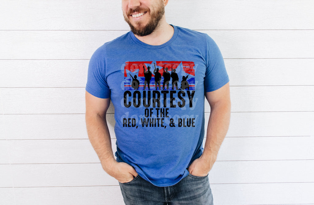 Courtesy of the Red, White, Blue | T shirt