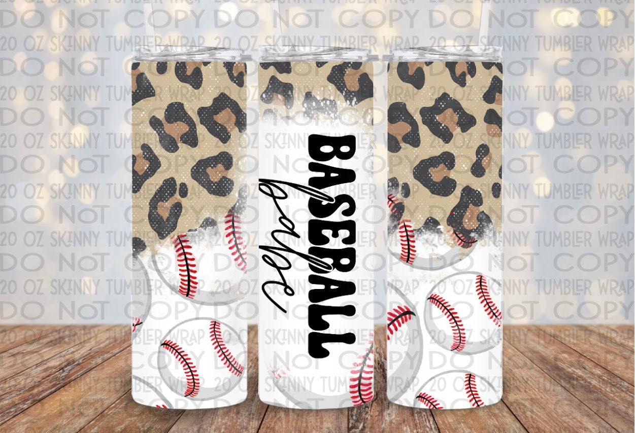 Baseball mom | 20 oz Skinny Tumbler Sublimation