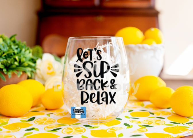 Let's sip back and relax | 20 oz Wine Glass