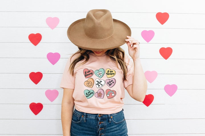 Positive affirmation hearts | T shirt Valentine's