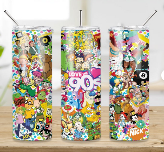 I love the 90's | 20 oz Skinny Tumbler Sublimation