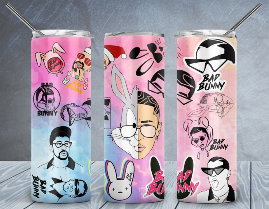 Bad Bunny | 20 oz Skinny Tumbler Sublimation