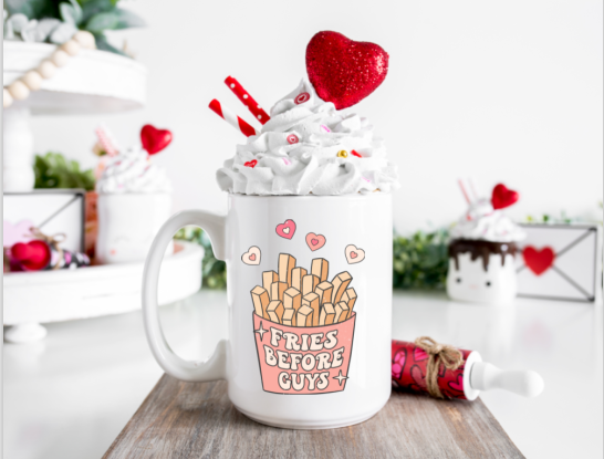 Guys before Fries | Coffee Mugs Valentine's