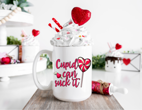 Cupid can suck it | Coffee Mugs Valentine's