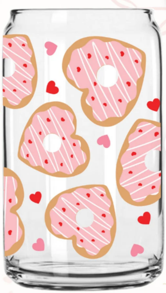 Heart donuts | Beer Glass Valentine's