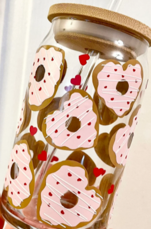 Heart donuts | Beer Glass Valentine's