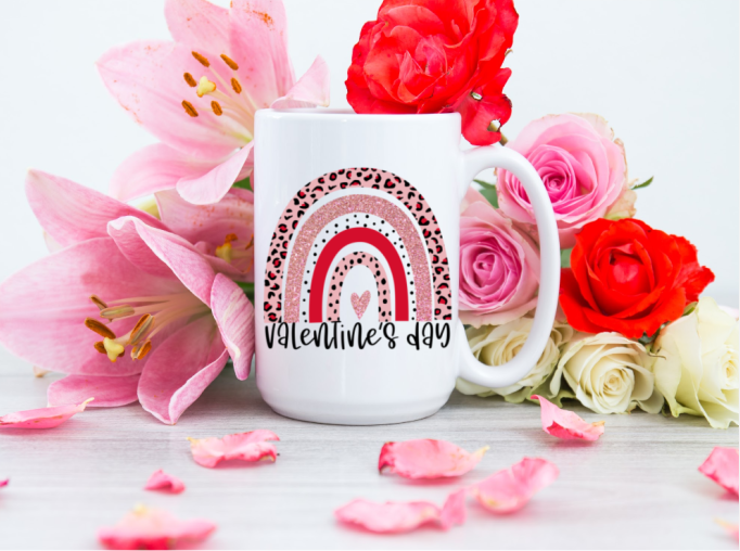 Valentines day rainbow | Coffee Mugs