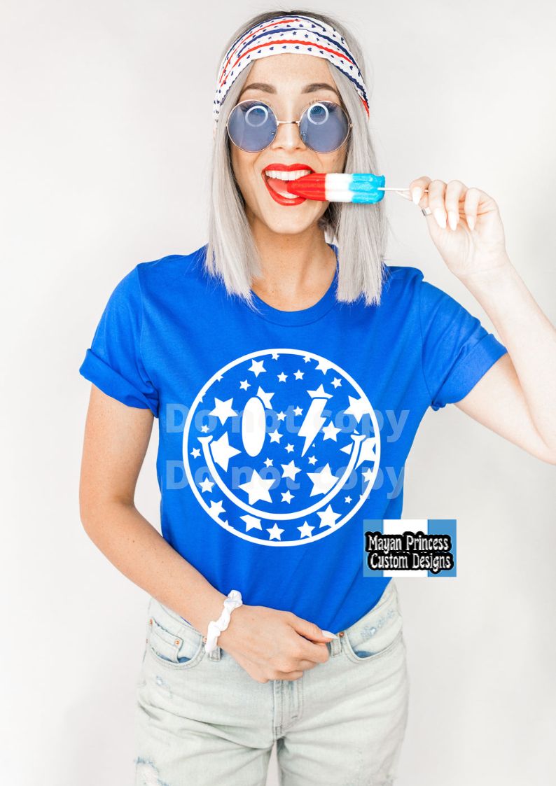 Smiley stars in the USA | T shirt