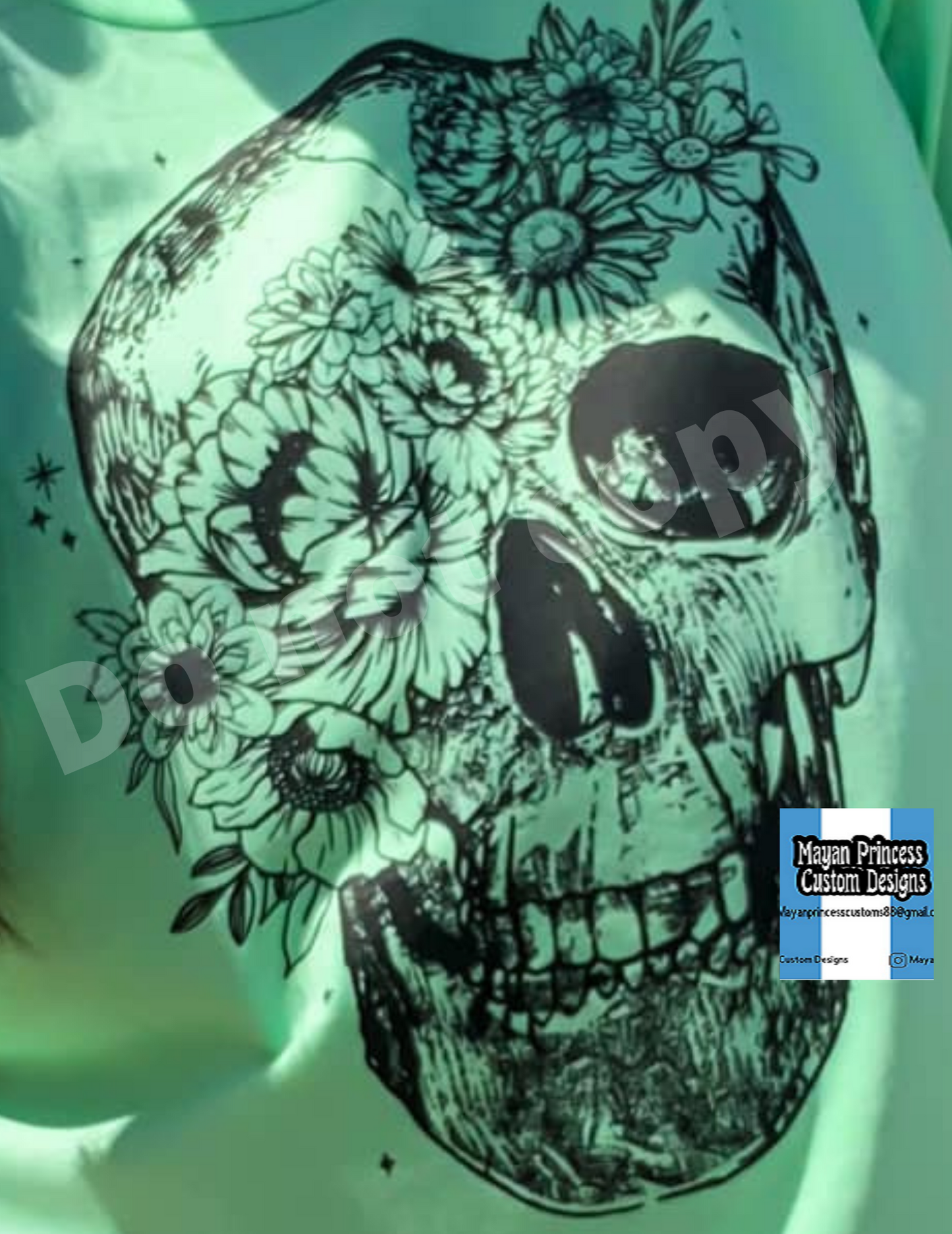 Flower skull | T shirt Halloween