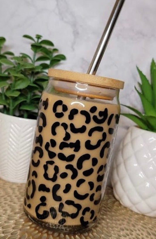 16 oz Leopard print | Beer Glass