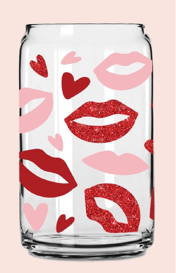 Red and pink lips | Beer Glass Valentine's