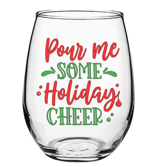 Holiday Cheer | 21 oz Wine Glass