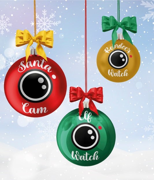 Santa, Elf, Reindeer Cam | Christmas Ornaments