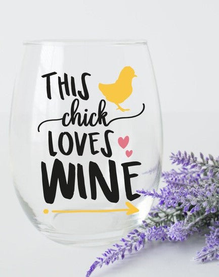 This chick | 20 oz Wine Glass