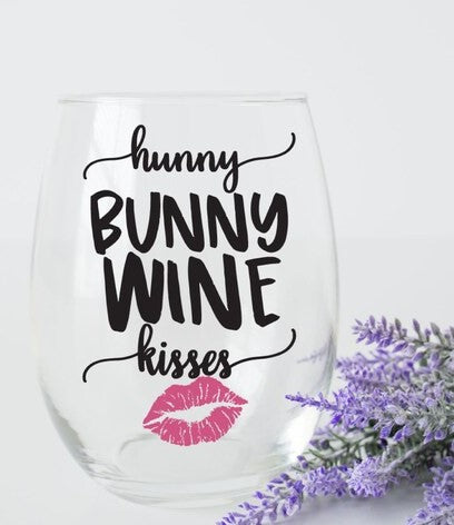 Bunny Wine kiss | 20 oz Wine Glass