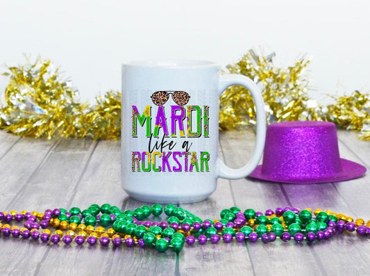 Mardi like a rockstar | Coffee Mugs