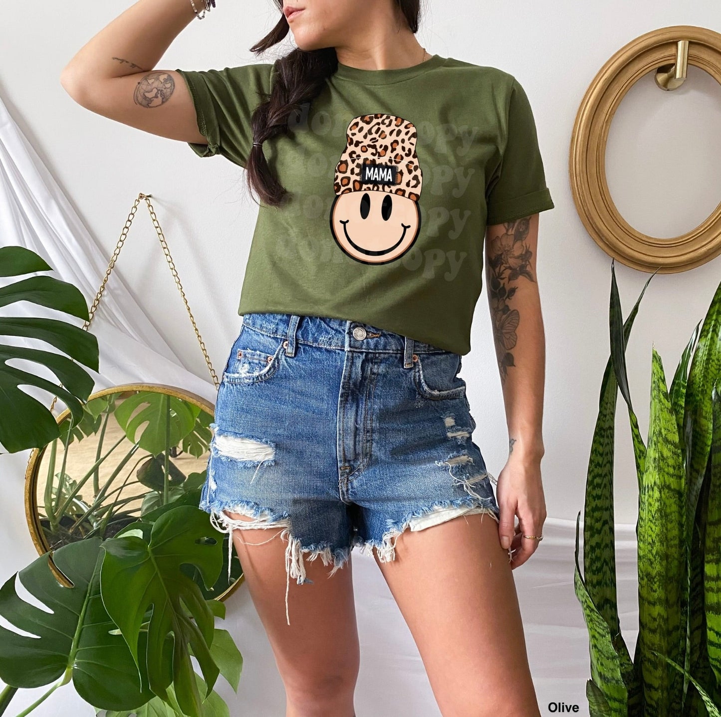 Mama Leopard face | T shirt